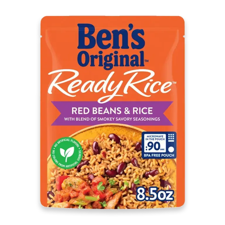 Ready Rice Red Beans and Rice, Easy Flavored Rice Dinner Side, 8.5 oz Pouch