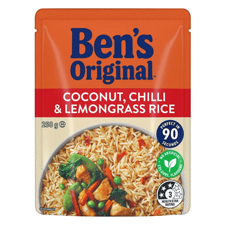 s Coconut Chilli and Lemongrass Microwave Rice Pouch