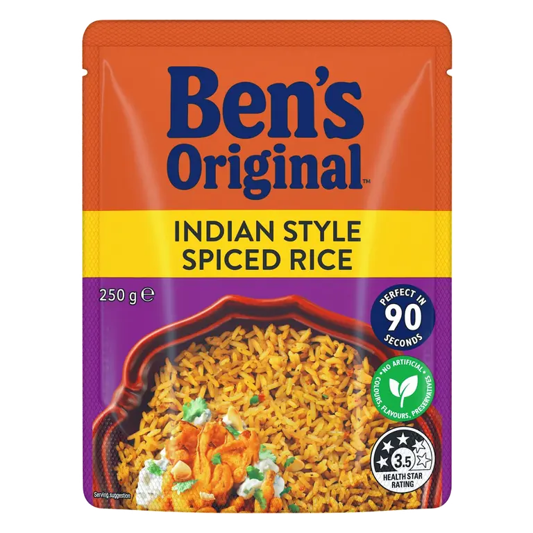 s Indian Style Spiced Microwave Rice Pouch