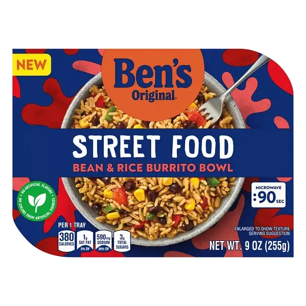 Street Food Burrito Bowl, Bean & Rice