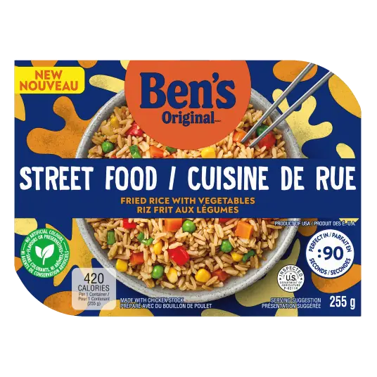 Street Food Fried Rice with Vegetables Prepared Entrée 255 g