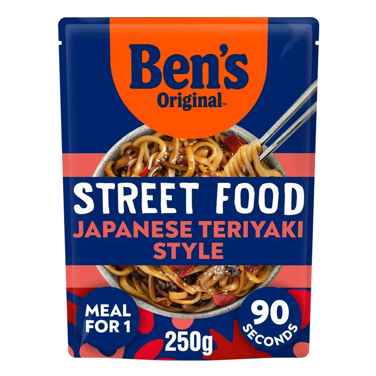 Street Food Japanese Teriyaki Sauce Noodles Ready Meal 250g
