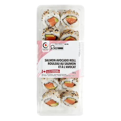 Box Sushi Salmon Avocado Roll 10 Pieces 230 g