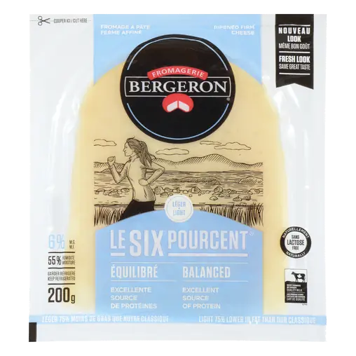 Lactose Free Cheese Six Pourcent Pieces 200 g