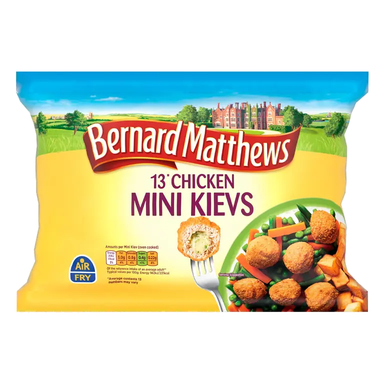 Bernard Matthews Chicken Kievs – Crispy Frozen Chicken Kievs 295g, Fun Meals for Kids