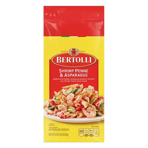 Shrimp Penne & Asparagus with Creamy Tomato Basil Sauce Frozen Meal