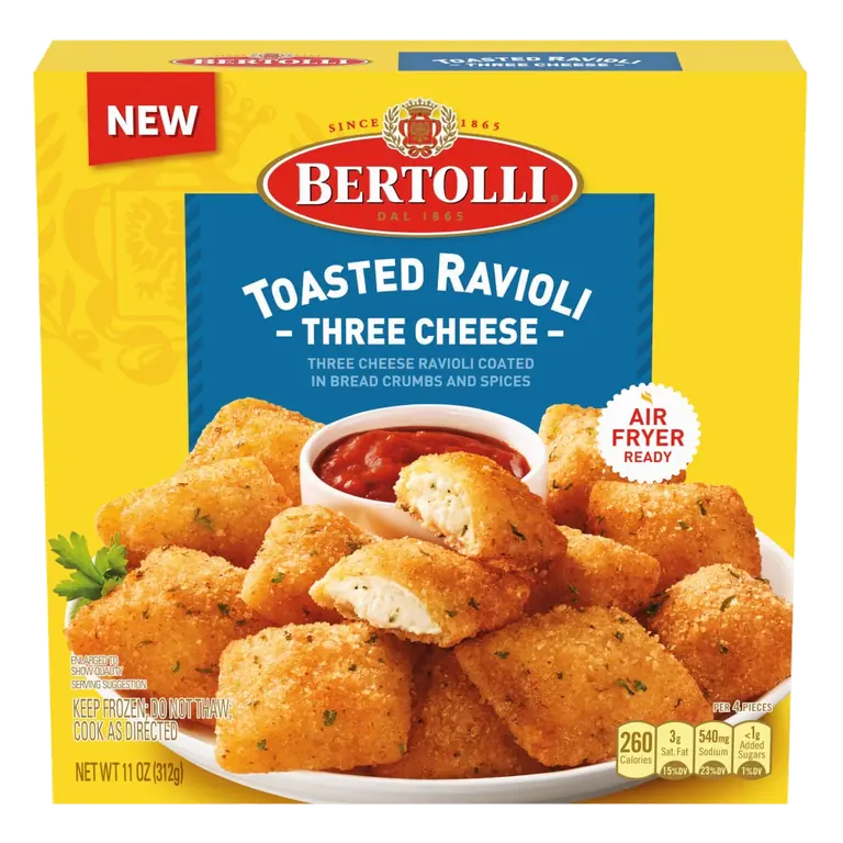 Three Cheese Toasted Ravioli, Frozen Appetizer