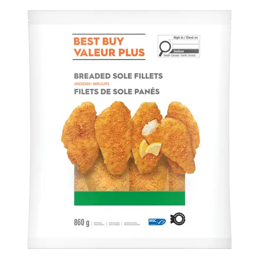 Frozen Breaded Sole Fillets 860 g
