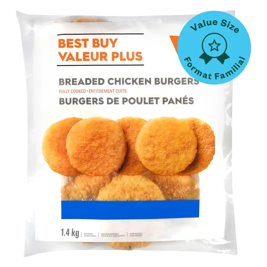 Frozen Chicken Burgers Breaded 1.4 kg