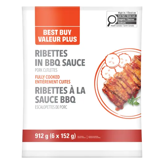 Frozen Ribettes In BBQ Sauce 912 g