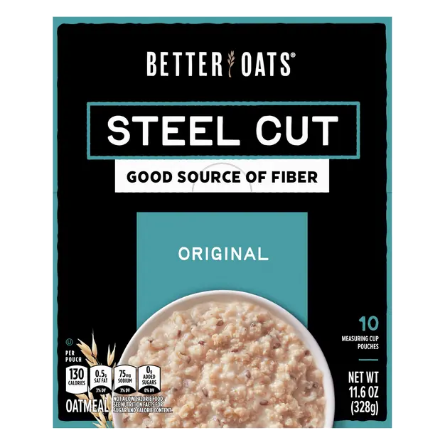 Steel Cut Original Quick Cooking Oatmeal - 10 ct
