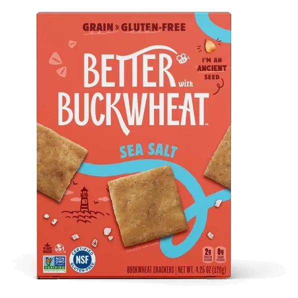 Better With Buckwheat Crackers Sea Salt, 4.25oz