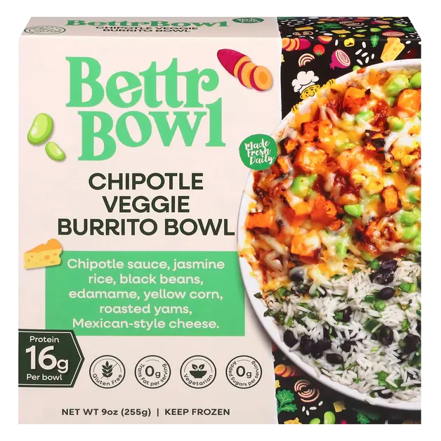 Chipotle Veggie Burrito Bowl 16g Protein Frozen Meal