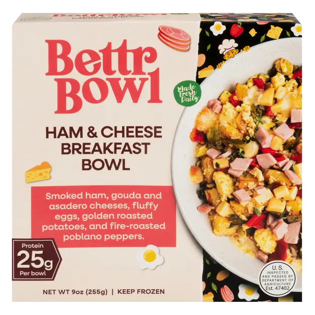 Ham & Cheese Breakfast Bowl 25g Protein Frozen Meal