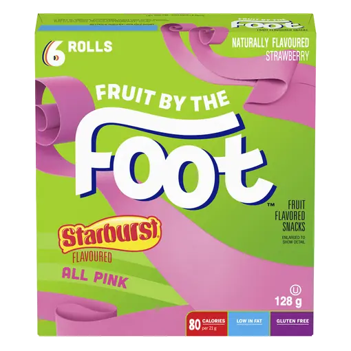 Fruit By The Foot Gluten-Free Fruit Snacks Starburst All Pink 128 g