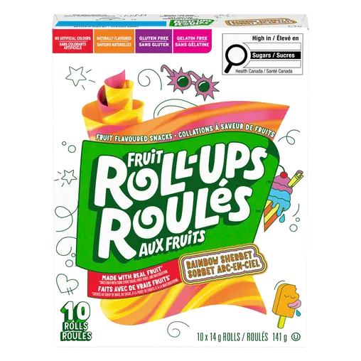 Fruit Roll-Ups Rainbow Sherbet 10 x 14 g