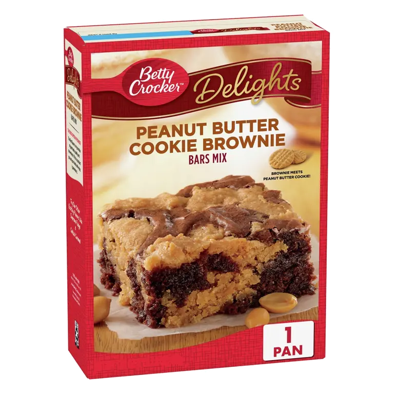 Delights Peanut Butter Cookie Brownie Bar Mix