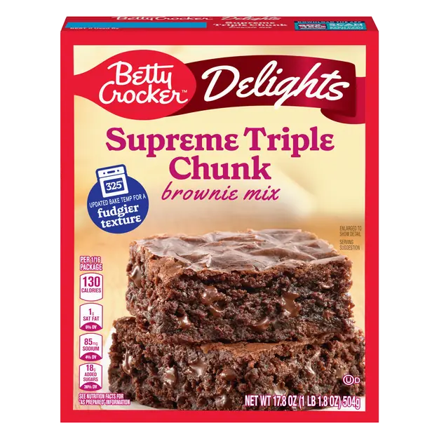 Delights Supreme Triple Chunk Brownie Mix