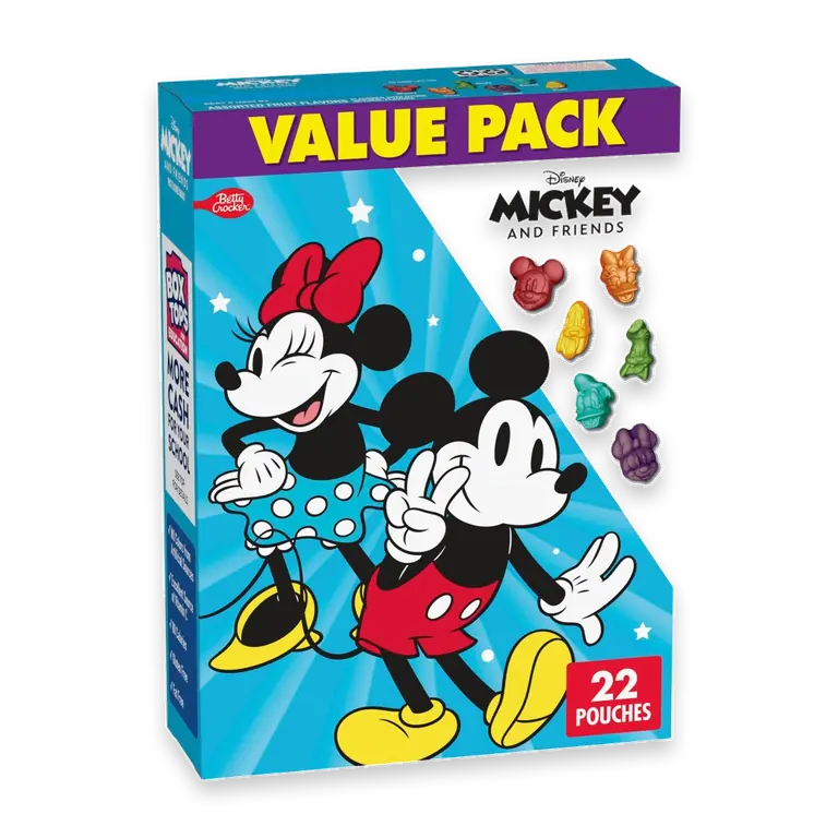 Disney Mickey and Friends Fruit Flavored Snacks Value Pack