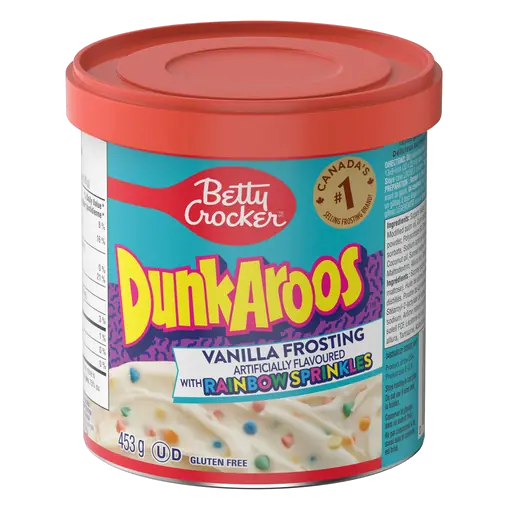 Dunkaroos Gluten-Free Frosting Vanilla With Rainbow Sprinkles 453 g
