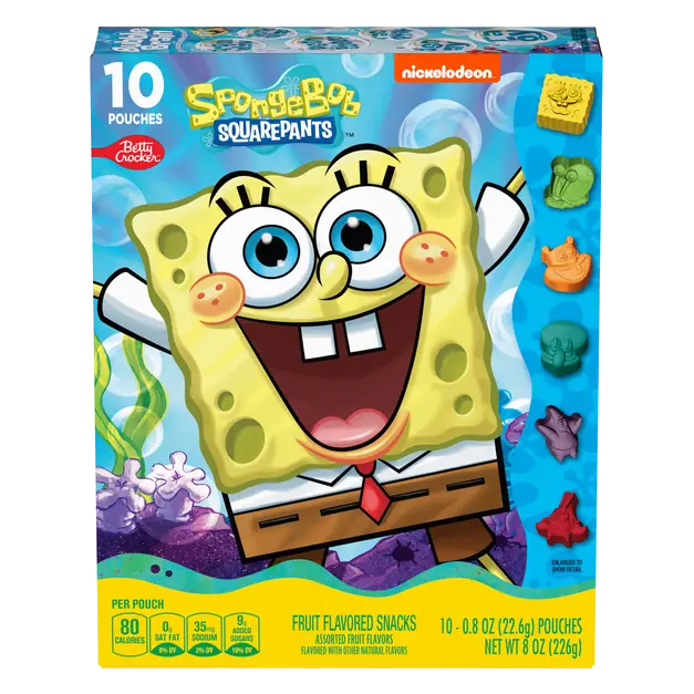 Fruit Flavored Snacks SpongeBob SquarePants - 10 ct