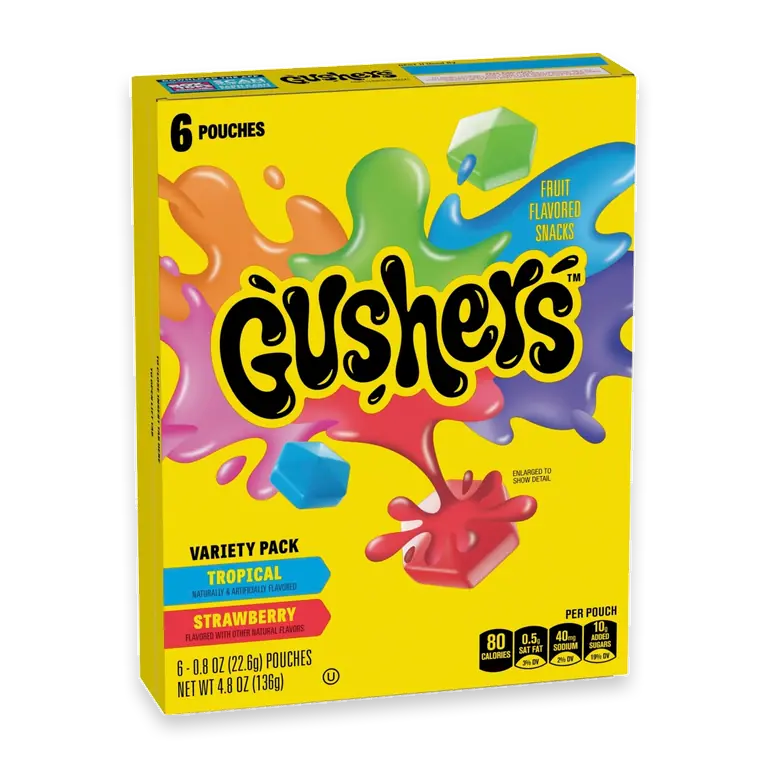 Gushers Tropical and Strawberry Fruit Flavored Snacks Variety Pack