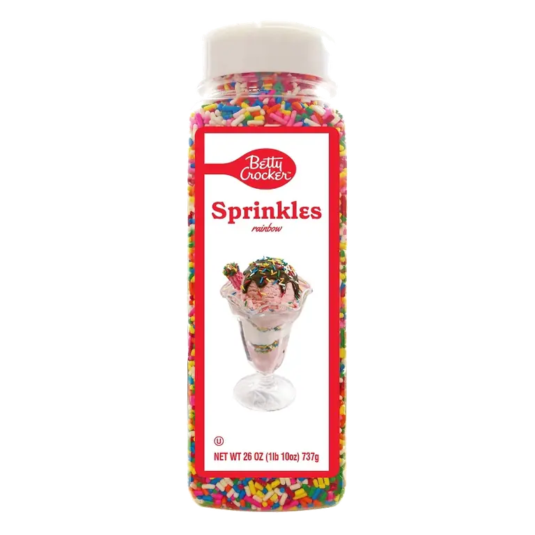 Betty Crocker Party Size Rainbow Sprinkle Bottle, 26oz