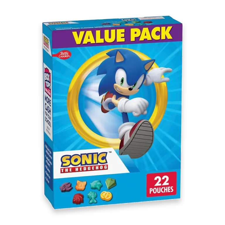 Sonic The Hedgehog Fruit Flavored Snacks Value Pack