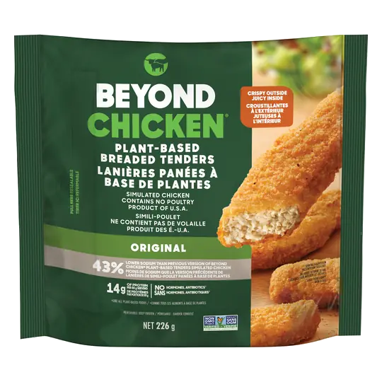 Beyond Chicken Plant-Based Frozen Breaded Tenders 226 g