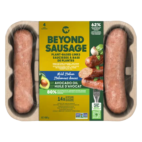Plant Based Frozen Sausage Mild Italian 400 g