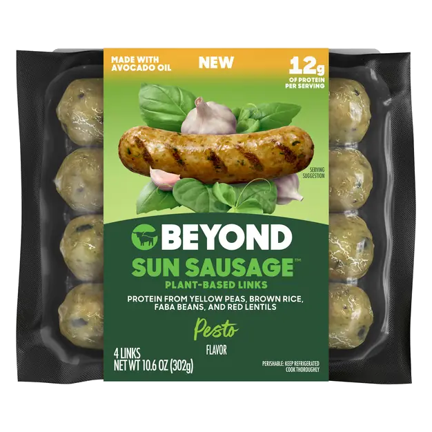 Beyond Pesto Flavor Sun Sausage Plant-Based Links - 4 ct Refrigerated