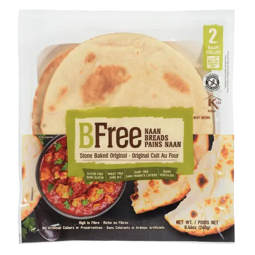 BFree Gluten-Free Naan Bread Stone Baked Original 240 g