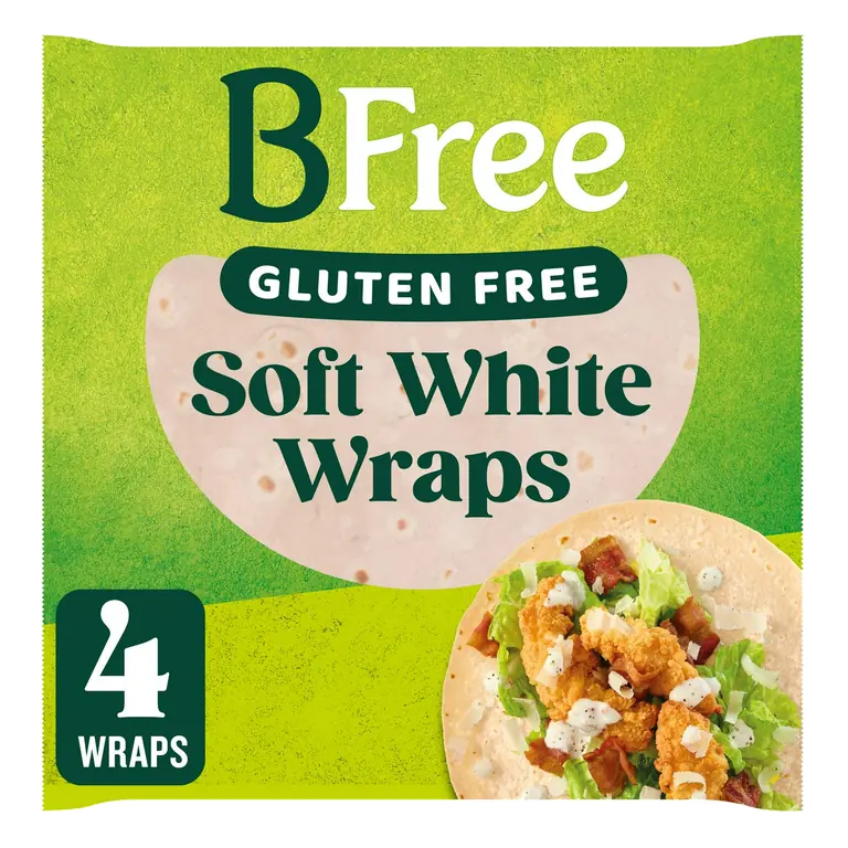 Gluten Free Soft White Wraps x4
