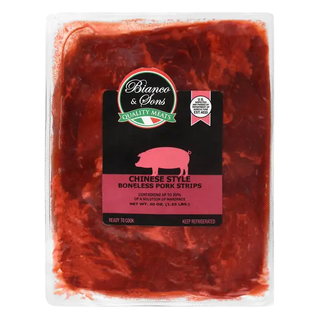 Chinese Style Boneless Pork Strips Fresh