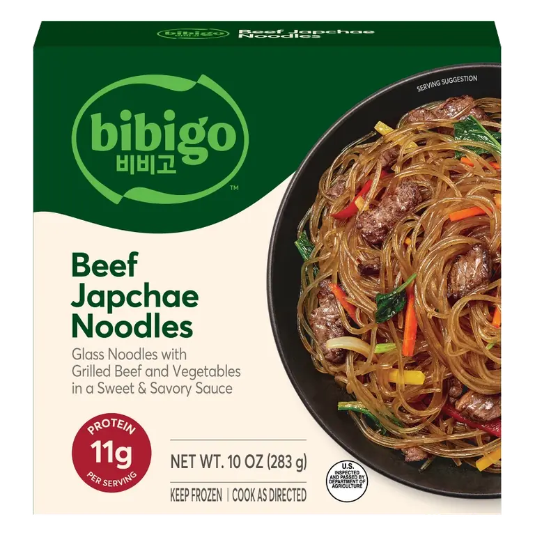 Bibigo Frozen Beef & Vegetable Japchae Noodles, 10.0oz