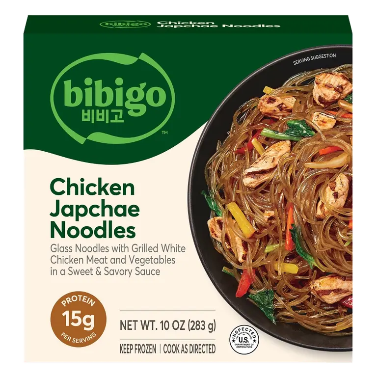 Bibigo Frozen Chicken & Vegetable Japchae Noodles, 10.0oz