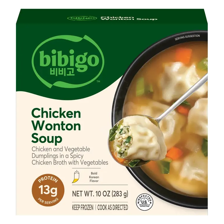 Bibigo Frozen Chicken Wonton Soup, 10.0oz