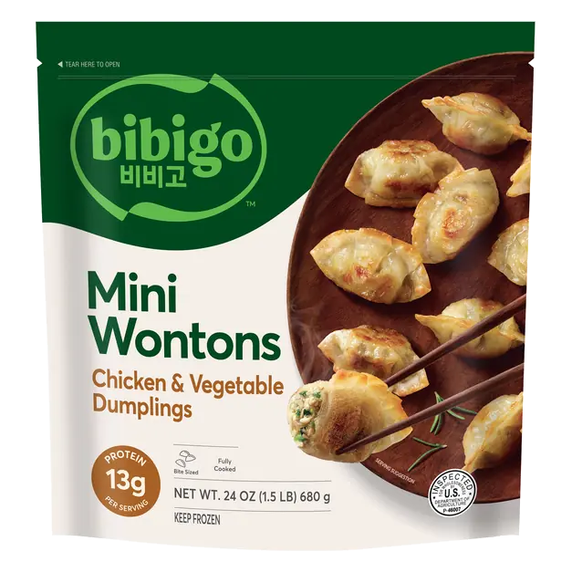 Chicken & Vegetable Mini Wontons Dumplings Frozen