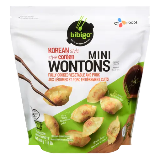 Frozen Mini Wontons Korean Style Pork & Vegetable 680 g