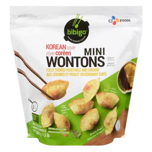 Frozen Mini Wontons Korean Style Vegetable And Chicken 680 g