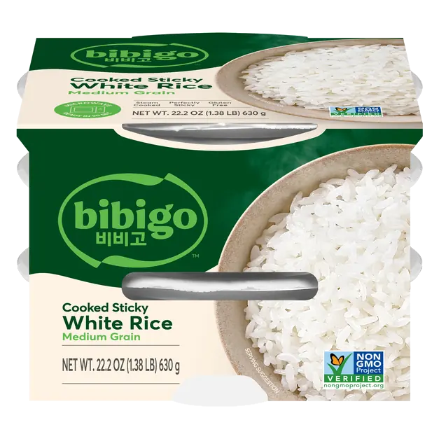 Medium Grain Cooked Sticky White Rice