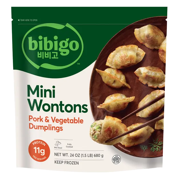 Pork & Vegetable Mini Wontons Dumplings Frozen
