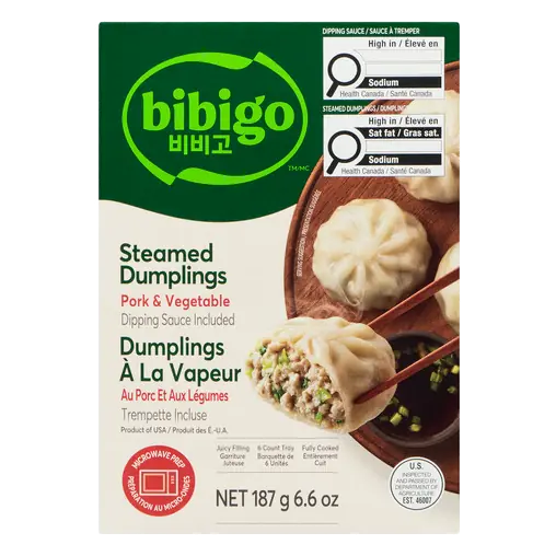 Steamed Frozen Dumplings Pork & Vegetable 187 g