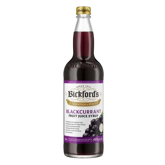 Blackcurrant Fruit Juice Syrup Bottle