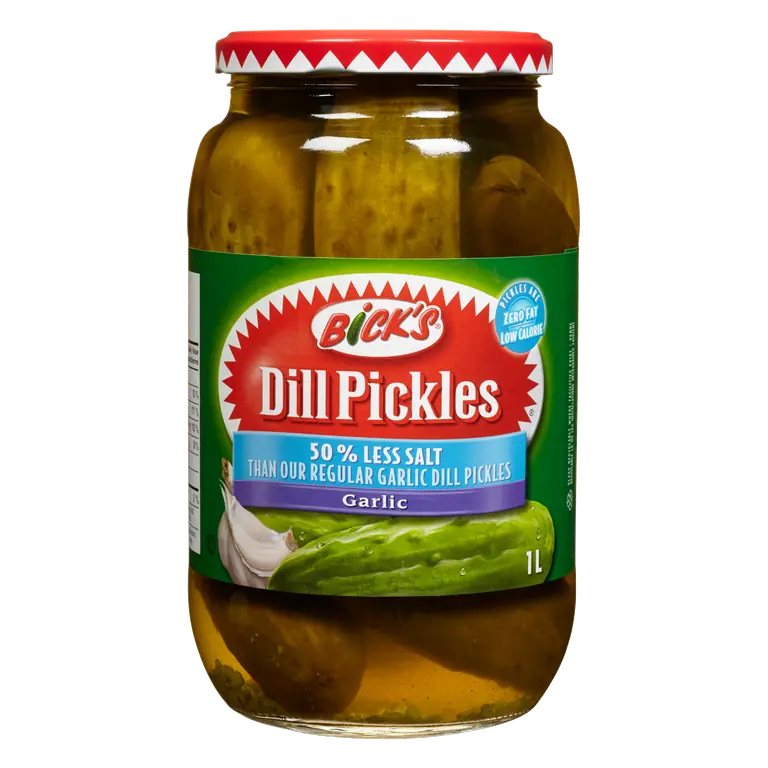 Pickles Garlic Dill 50% Less Salt 1 L