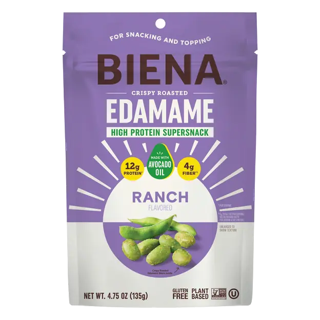 Gluten Free Ranch Flavored Crispy Roasted Edamame Supersnack