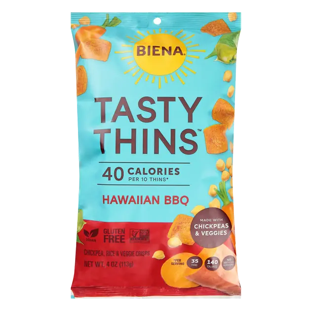Hawaiian Bbq Tasty Thins Chickpea, Rice & Veggie Crisps