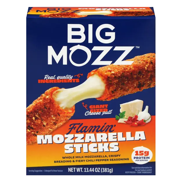 Giant-Sized Flamin' Mozzarella Sticks Frozen