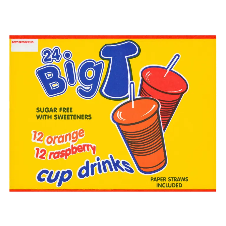 Big Time 24 Flavoured Cup Drinks 24 x 200ml