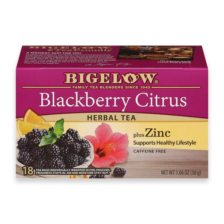 Blackberry Citrus plus Zinc Caffeine Free Herbal Tea Bags